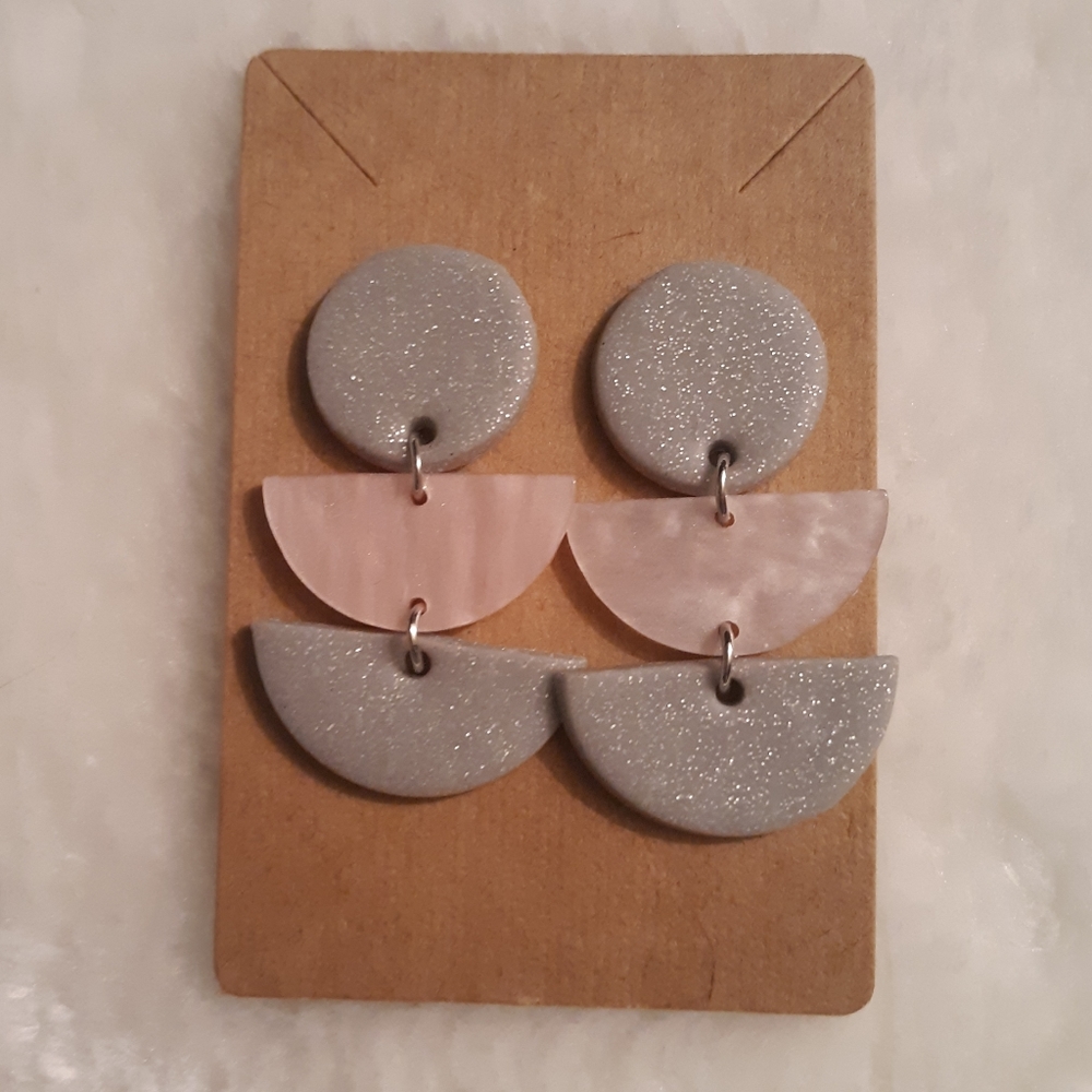Homemade clay earrings